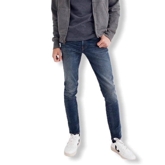 Madewell Skinny Men Flex Jeans in Wellmoor Wash 34 - Picture 2 of 8